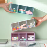 Modern Minimalist Desktop Storage Box Transparent Drawer Cosmetic Office Stationery Organizer Partition