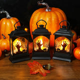 Halloween Pumpkin Lantern Portable Flameless LED Candle Lamp With Battery Outdoor Indoor Home Halloween Party Table Decoration