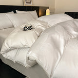 4Pcs Light Luxury Style Pure Cotton Class A Maternal And Infant Grade 160 Counts Long Staple Cotton Bedding Duvet Cover 200x230