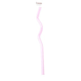 Wavy Colorful Clear Drinking Straw High Borosilicate Glass Straw Glass Tube Party Bar Drinkware Reusable Glass Straws