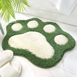 Cartoon Foot Shape Bath Mat Bathroom Door Absorbent Foot Mat Anti-slip Microfiber Bathroom Rug Machine Washable Bath Carpet