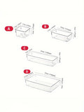 25pcs Drawer Storage Box Set, Multi-Functional Transparent Plastic Drawer Storage Set Drawer Divider Storage Box and Storage Box