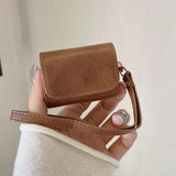Luxury Business Earphone Bag For AirPods 4 Case Solid Color Matte Leather Portable Protection Cover For AirPods 1 2 3 Pro 2 2nd