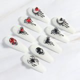 Halloween Alloy Nail Art Decorations 3D Ghost Skull Pumpkin Golden Silver Classic Nails Jewelry Ornaments Manicure Accessories