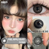 1pair Myopia Colored Contact Lenses For Eyes with Degree Fashion Natural Brown Lens Green Beauty Pupil High Quality Lens