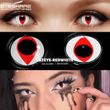 1 Pair yellow cosplay color contact lenses for eyes crazy Halloween cat Eye makeup Role playing Eye cosmetics red lens