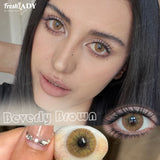 1 Pair Colored Contact Lenses Natural Brown Pupils Eyes Contact lenses Gray Soft Contacts 14.50mm
