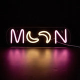 Chi-buy LED Neon MOON USB Powered Neon Signs Night Light 3D Wall Art Bedroom Living Room Decor Lamp Signs