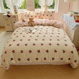 New Style of Light and Fresh Thickened High-weight Milk Fleece Quilt Cover  Autumn and Winter Warm Duvet Covers