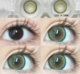2 Pair Colored Beauty Pupil Makeup Lens  Brown Eye Lenses Gray Contact Green Eye Lenses Blue Lenses Yearly