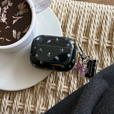 Lovely Flower Gloss Silicone Headphone Shockproof Protective Case For AirPods Pro 2 3 4 Soft Funda Protection Cover With Pendant