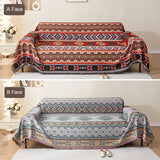 1pc Sofa Cover Dustproof Bohemia Sofa Blanket, Four Seasons Universal, Double Face Usable, Living Room, Home Decor