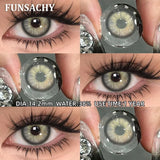 2pcs Black Series Color Contact Lenses Natural Gray Eye Lens Beautiful Pupils Yearly Fashion Brown Softlens Cosmetics