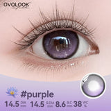 2pcs Crystal Gradient Blue Colored Lenses 14.5mm Clear Texture Daily Makeup Party Shiny Brown Lenses Gray Lens For Women