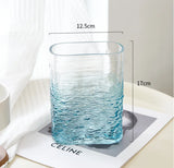 Glass Vase Water Ripple Gradient Terrarium Wavy Pattern Floral Accessories Hydroponics Bottle Home Decoration