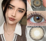 Colored Contacts Lenses with Myopia Naturally Gray Brown Beautiful Pupils with Degree Blue Eyes Lenses Fast Shipping
