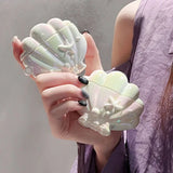 Cute Laser Colorful Sea Shells Cover For apple AirPods 1/2/3 Cover Soft White Earphone Case for Airpods 4 Pro 2 Headset Box
