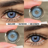 New 1Pair Blue Eyes Contact Colored Contact Lenses Gray Brown Colorful Beautiful Pupils Green Eyes Contact 6 Months Use