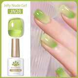 Transparen Gel Nail Polish Pink Jelly Nude Semi Transparent French Nail Camouflage UV Gel Varnish Soak Off Nail Art