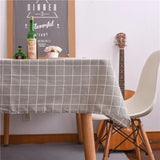 Table Cloth for Home Linen Cotton Plaid Stripe Dining Tablecloth Kitchen Decorative Rectangular Coffee Cuisine Party Table Cover