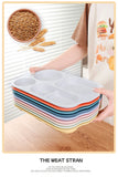 Plastic Student Dinner Plate Thickened Canteen Compartment Food Tray Anti-fall Multigrid Rice Pan Home Rectangle Kitchen Tools