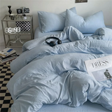 100% Thick Brushed Bed Sheets, Duvet Cover Set, Four Piece Bedding Set Three Piece Bedding, Fully Enclosed for Home Gift