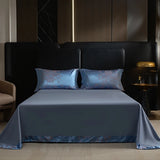 Luxury Jacquard and 60S Cotton Patchwork Soft Silky Bedding Set Duvet Cover Set Bed Sheet/Fitted Sheet Pillowcases 4Pcs