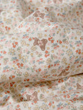Adorable Bear Floral Lace Cotton Children's Bedding Set 4-Piece Active Printing Skin-friendly Home Textile Kids Room Linens