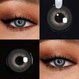 Colored Contact Lenses Lalens Ves Klien Black Green Gray Color Contacts Eye Lens Eyes Half Year 2Pcs