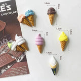 8Pcs Mini Ice Cream Resin Refrigerator Magnets Food Refrigerator Home Decor Gift Magnets Magnetico Refrigerador