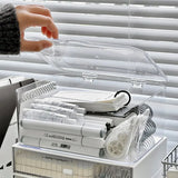 Transparent Desk organizer Desktop Storage Box Cosmetics Organizer Document Organizer Snack Storage Office Stationery Appliances