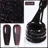 10ml Gold Glitter Gel Nail Polish Crystal Semi Permanent Soak Off UV Gel Varnish Nail Art Manicure Base Top Coat