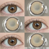 2 Pcs Colored Contact Lenses for Gray Eye Lenses Natural Gray Contact Lens Blue Contact Yearly Fashion Green Pupils