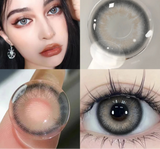 2pcs/pair Gray Colored Contact Lenses for Eyes Beauty Purple Halloween Makeup Lens Natural Look Brown Blue Big Eye Lens