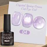 7.5ML Green Crystal Cat Magnetic Gel Nail Polish Shiny Green Glitter Cat Eye Gel For Manicure Soak Off UV Nail Art Varnish