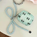 Ins 3D Pearl Bow Knot Case For Airpods Pro 2nd 3rd Generation Butterfly Summer Soft Cover For AirPods 1 2 3 With Pearl Keychain