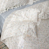 Lilys  Fre Floral Little Girl Cotton Bedding Set Tee Four Pieces Suite Snail Tower Pure Cotton Bed Linens for Kids