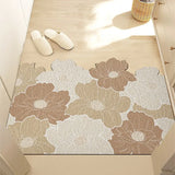 Durable Entrance Mat with Mountain/Wave Design Non-slip Easy-to-Clean Pad for Home Foyer Entrance & Indoor Floors