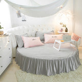 Coral velvet round bed simple color velvet round sheet diameter 200cm-220cm flannel sheet without pillowcase winter