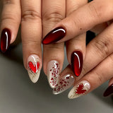 Cat Eye Press on Nails Short False Nails Art Full Cover French Sheer Wearable Nail Manicure Tips Cool Girl Artificial False Nail