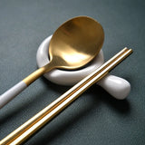 6pcs Set  Egg Stand Ceramic Chopstick Holders Spoon Rest Chopstick Stand  Kitchenware for Dining Table Decoration Home Ornament