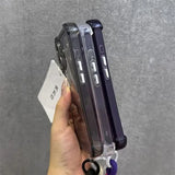 Luxury Transparent With Lanyard Phone Case For iPhone 17 16 15 14 13 12 11 Pro Max XS X XR 7 8 16 Plus 16E Shockproof Soft Cover