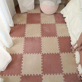Plush Modular Area Rug Set Thick Anti-Bump Bedroom Bedside Square Crawling Mat Hand Wash Only Room Decor