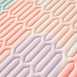 Rainbow Print Latex Cooling Bed Mat for Single Double Bed Summer Breathable Ice Silk Bed Pad Dormitory Soft Cool Sleeping Mat