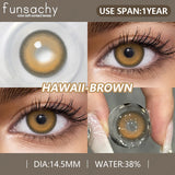 2pcs High Quality Color Contact Lenses for Eyes Cosmetic Gray Lenses Contact Fashion Beauty Pupil Eye Contacts Yearly