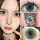 1Pair Myopia Lenses Colored Pupils for Eyes Natural Brown Cosmetics Contacts Green Eye Lenses Gray Blue Lenses Yearly