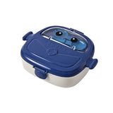 Cartoon Kids Lunch Box,Outdoor Picnic Bento Box,Portable Compartment Snack Box with Tableware, Microwaveable Food Container