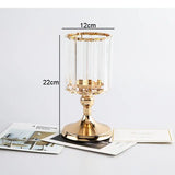 Glass Candle Holder Metal Stand Storage Ornament Candlestick Household Desktop Simple Crafts Candle Holder Candelabra Decoration