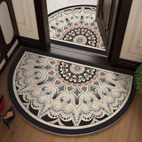 Semi-Circular Shape Wire Loop Entrance Door Mats PVC Hallway Floor Mats Kitchen Bathroom Carpets Home Decor Door Feets Area Rugs