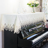 Japanese Sle Semi-Cover Piano Dust Cover Cloth Bench Cover Lightweight Luxury Lace Piano Lid Curtain Home Fabric Protection